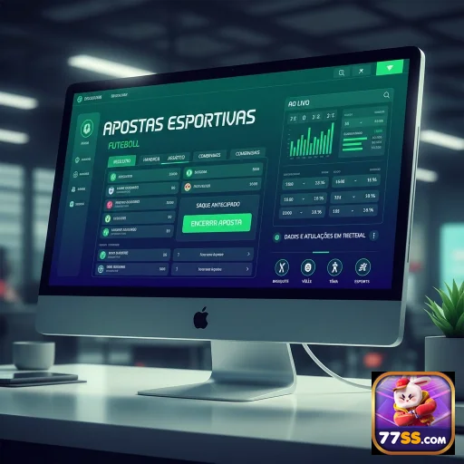 Tela do app 77ss mostrando acesso a apostas esportivas.