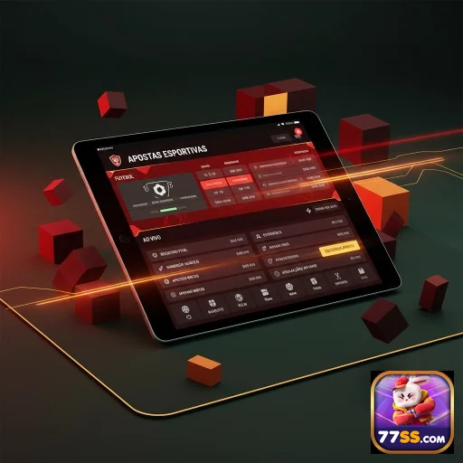 77ss interface de apostas esportivas em tablet com foco em saques.