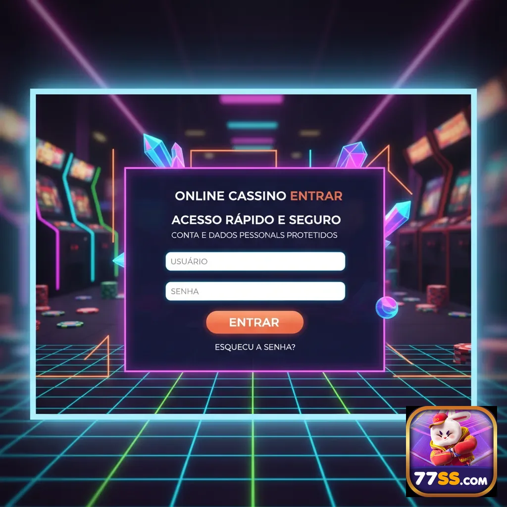 Tela de login do 77ss com acesso rápido e seguro.