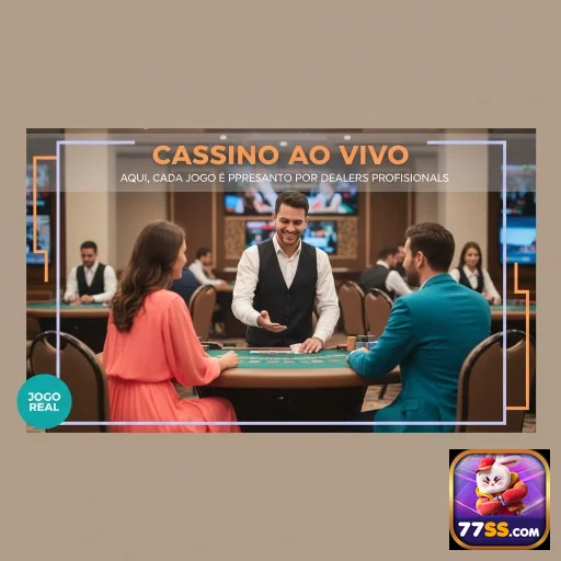 Jogadores em mesa de cassino ao vivo no 77ss