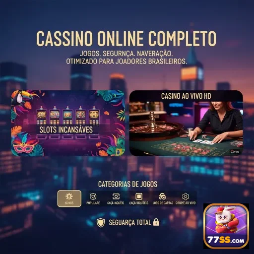Interface da plataforma 77ss destacando jogos VIP.