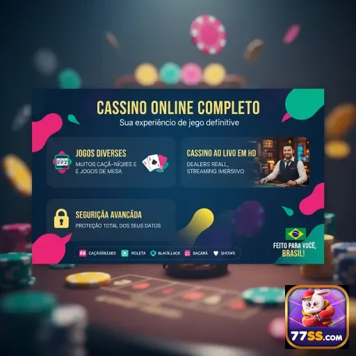 Interface do cassino online 77ss com slots e cassino ao vivo.