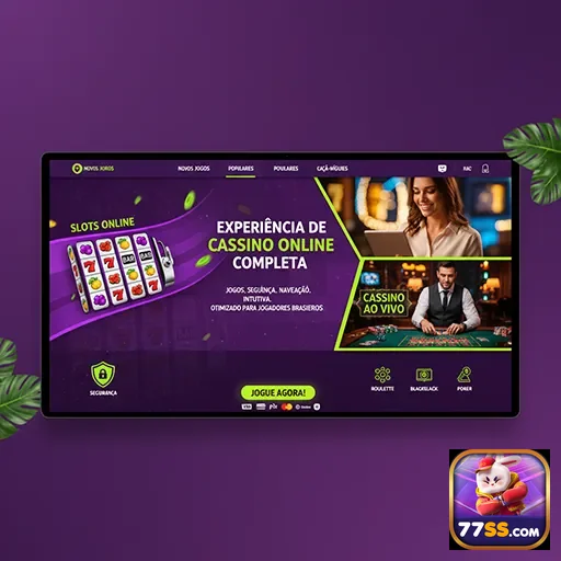 Tela do aplicativo 77ss mostrando jogos de cassino mobile