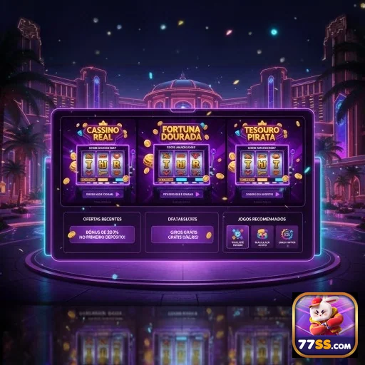Interface VIP do 77ss otimizando acesso a jogos de cassino.