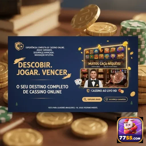 Interface da 77ss com opções de cassino e serviços VIP.