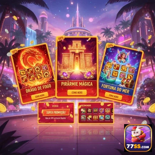 Slots VIP da 77ss, incluindo 'Pirâmide Mágica'.