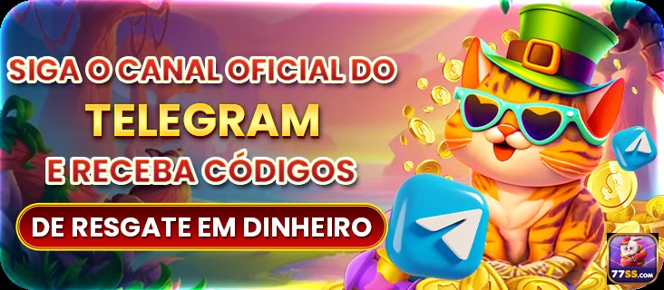 Imagem da 77ss destacando canal oficial do Telegram para VIPs.