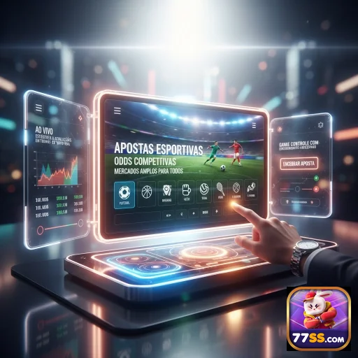 Painel de jogos da 77ss com opções de apostas esportivas.