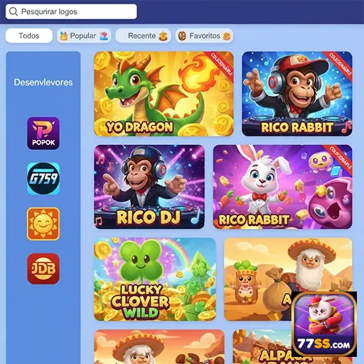 Jogos de slot disponíveis no site 77ss para celulares.